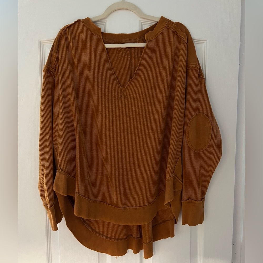 FP We the Free cozy thermal high low long sleeve top